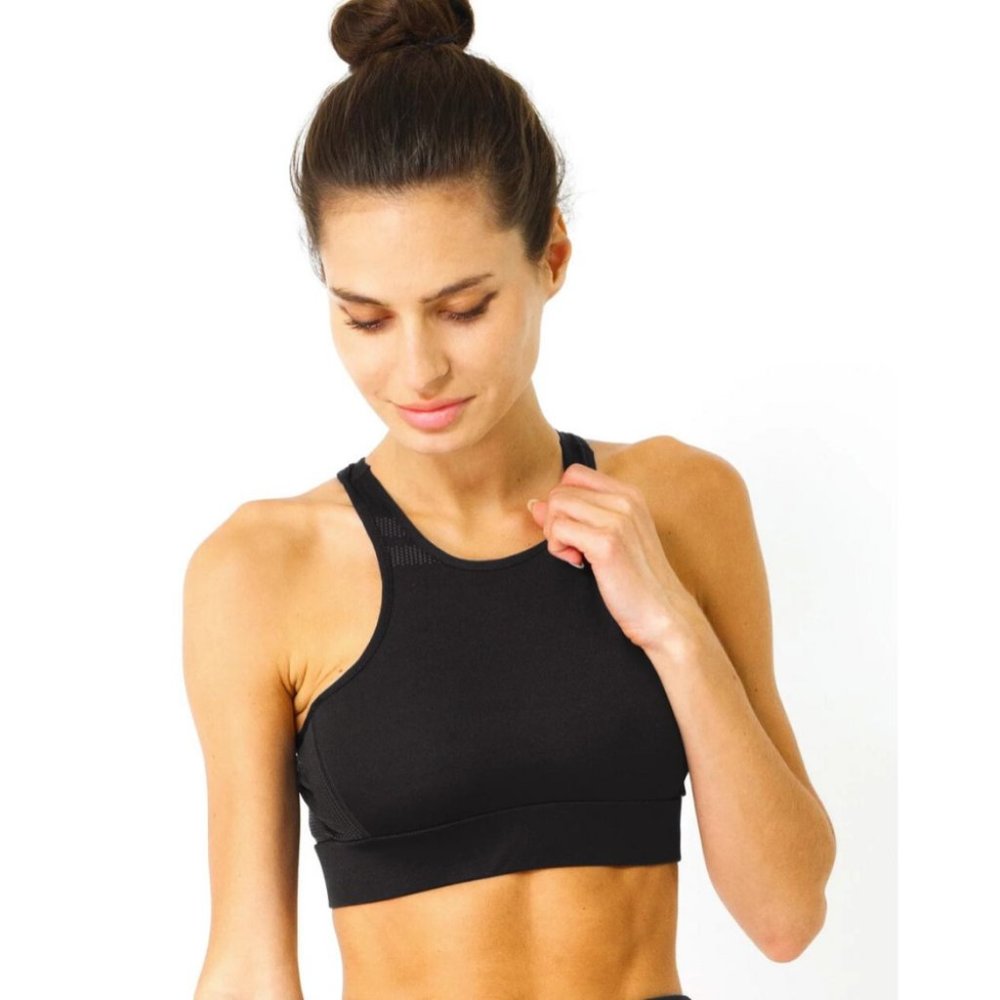 Basic Sports Bra Workout Gym Racerback Athletic BK - Picture 1 of 5